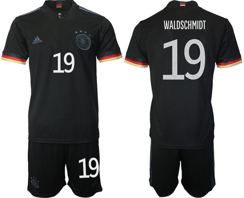 Men 2020-2021 European Cup Germany away black #19 Adidas Soccer Jersey